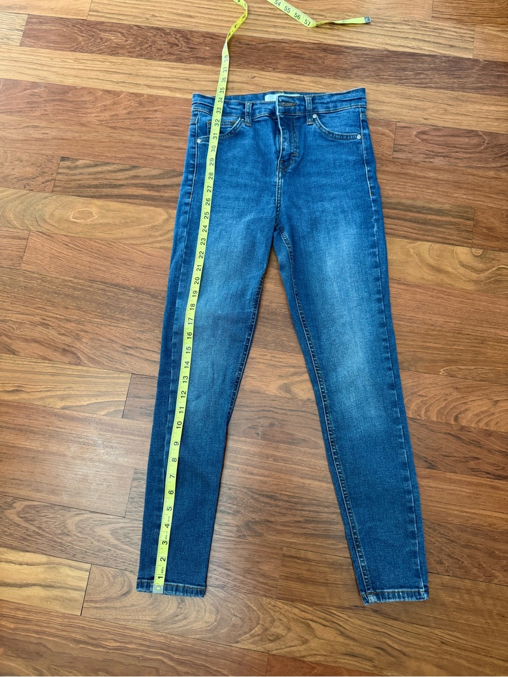 Topshop Medium Wash Skinny Jeans